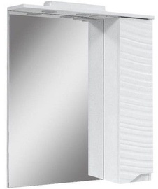 Vannas istabas skapis ar spoguli Sanservis Atlanta-50 White 50x86.5x17cm