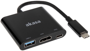 Akasa Adapter Type-C to HDMI / USB 3.0 Black