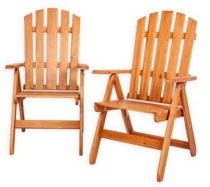 Садовый стул Folkland Timber Canada, коричневый/белый, 61 см x 50 см x 106 см