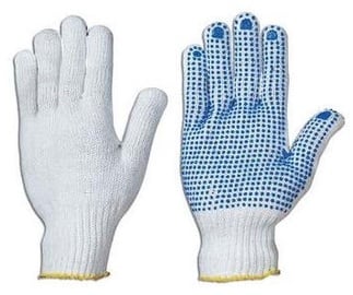Рабочие перчатки DD, текстиль, синий/белый, 10