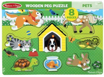 Melissa & Doug Pets Peg Puzzle 8pcs 9053