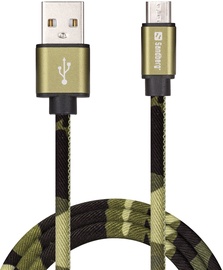 Провод Sandberg, USB 2.0/Micro USB, зеленый