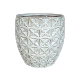 Цветочный горшок Domoletti Ceramic IP17-790, керамика, Ø 26 см, белый