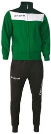 Спортивный костюм, мужские Givova Campo, белый/черный/зеленый, L