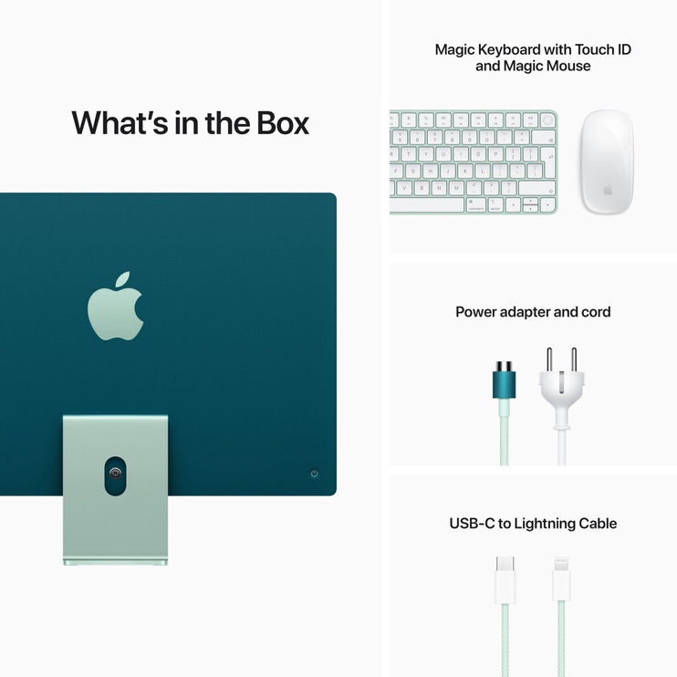 Statsionaarne arvuti Apple iMac 4.5K MGPH3RU/A Apple M1, M1 8-Core GPU, 8 GB, 256 GB, 24 "