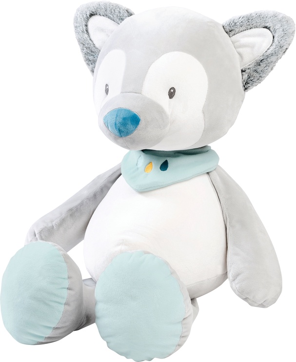 Плюшевая игрушка Nattou Cuddly Animal Tiloo Wolf, серый/голубой, 75 см