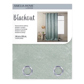 Öökardin AmeliaHome Blackout Caspe Eyelets, roheline, 1400x2500 mm