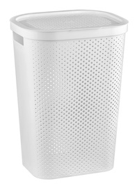 Veļas kaste Curver Infinity Dots, 60 l, balta, 44 cm x 35 cm