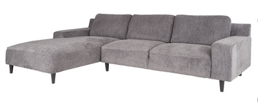 Kampinė sofa Home4you Hilde Grey, kairinė, 288 x 173 x 88 cm