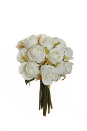 Mākslīgo ziedu pušķis Artificial Roses 26cm White 80-328021