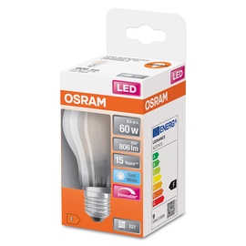 Светодиодная лампочка Osram LED, белый, E27, 7 Вт, 806 лм