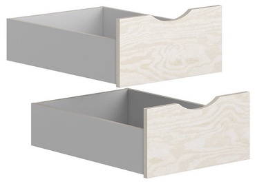 Black Red White Drawers for Stanford Wardrobe Light Grey/Plywood
