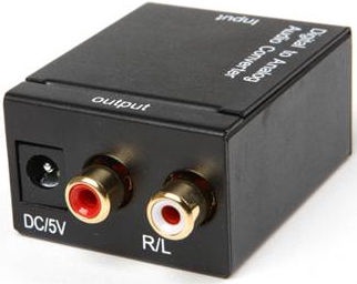 4World Converter Audio Digital Or Toslink Audio To Analog R/L Audio