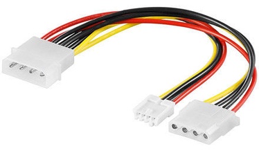 Goobay PC Y Power Cable Molex Female To Molex Male+Floppy 0.15m