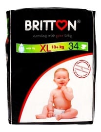 Подгузники Britton Extra Dry, XL размер, 34 шт.
