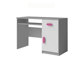 Idzczak Meble Smyk II 08 Writing Desk White/Grey/Pink