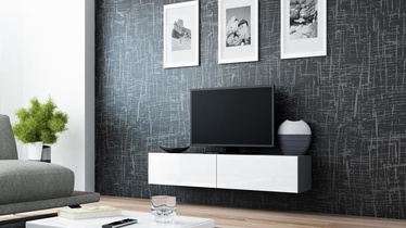 TV-laud Cama Meble Vigo 140, valge/hall, 140 cm x 30 cm x 40 cm