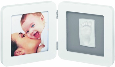 Baby Art Double Print Frame White & Grey
