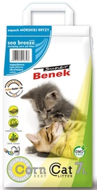 Kaķu pakaiši organiskās (cementējošās) Super Benek Corn Cat Sea Breeze, 7 l