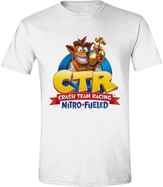 T-krekls, vīriešu Licenced Crash team racing, balta, S