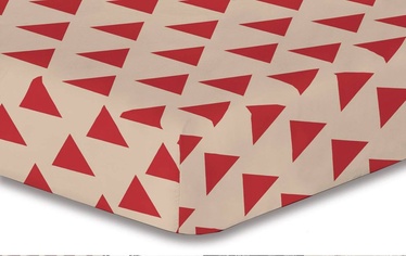 DecoKing Hypnosis Triangles S1 Besdheet Red/Cream 220x240