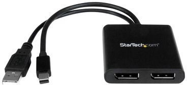 Juhe StarTech Mini DisplayPort To DisplayPort Multi Monitor Splitter Black