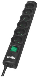 Ever Power Strip 6 Outlet 1.5m Black