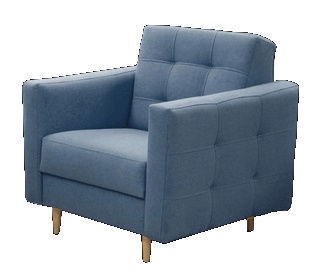 Atzveltnes krēsls Idzczak Meble Godivo M06990, zila, 88 cm x 95 cm x 89 cm
