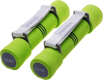 Martes Sport Beldo Foam Dumbbells 2x1.5kg Green