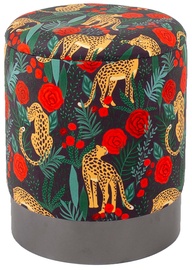 Pufas Home4you Porta Leopard, 35x35x44 cm