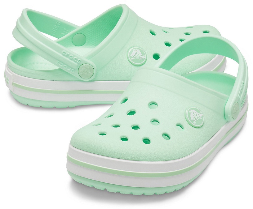 Шлепанцы Crocs 204537-485 34-35, белый/зеленый, 29 - 30