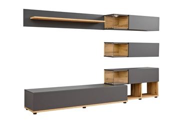 ASM Silk Living Room Wall Unit Set Anthracite/Wotan
