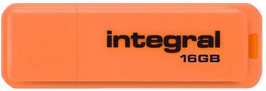 USB atmintinė Integral Neon Orange, USB 2.0, 16 GB