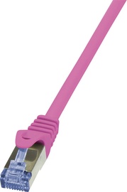 Logilink Patch Cable CAT 6A 10G S/FTP PrimeLine 0.25m Pink