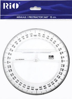 Транспортир Pensan, 1.5 см, пластик, прозрачный