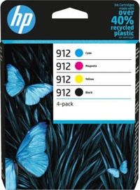 Кассета для принтера HP 912 4-Pack, черный/желтый/голубой/фуксия (magenta)