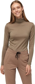 Audimas Merino Wool Long Sleeve Roll Neck Top Pine Bark L