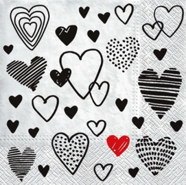 Paw Decor Collection Crazy Love Napkins 33x33cm