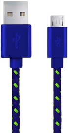 Esperanza Braided Cable USB to USB-micro Blue 1m