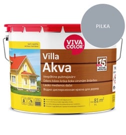 Fasāžu krāsa Vivacolor Villa Akva, pelēka, 9 l