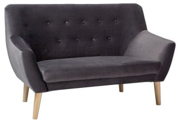 Sofa Signal Meble Nordic 2 Velvet Dark Grey, 136 x 75 x 90 cm