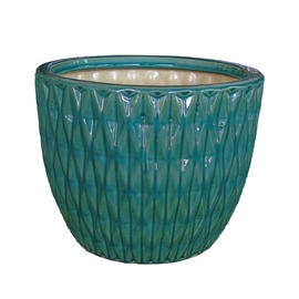 Цветочный горшок Domoletti IP17-1142_S, керамика, Ø 150 мм, зеленый