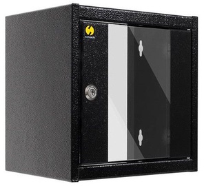 Netrack Wall Cabinet 10'' 6U/300mm Glass Black