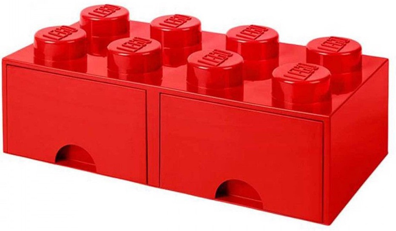 Mantu kaste LEGO Storage Brick Drawer 8, 12 l, sarkana, 250 x 500 x 180 mm