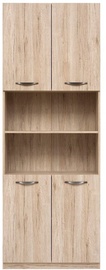 Black Red White Office Shelf Executive V San Remo Oak