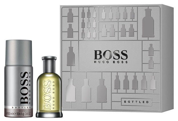 boss aftershave silver bottle