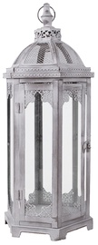 Svečturis Home4you, metāls, 620 mm, pelēka