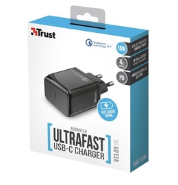 Trust Velox18 Advanced Ultra-Fast USB-C Charger w/ PD3.0 & QC4+