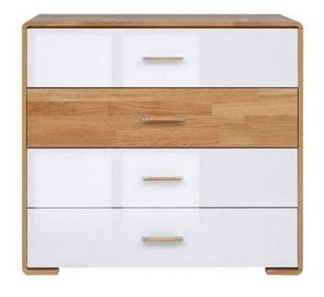 Black Red White Bari Chest Of Drawers 40x93.5x85.5cm White