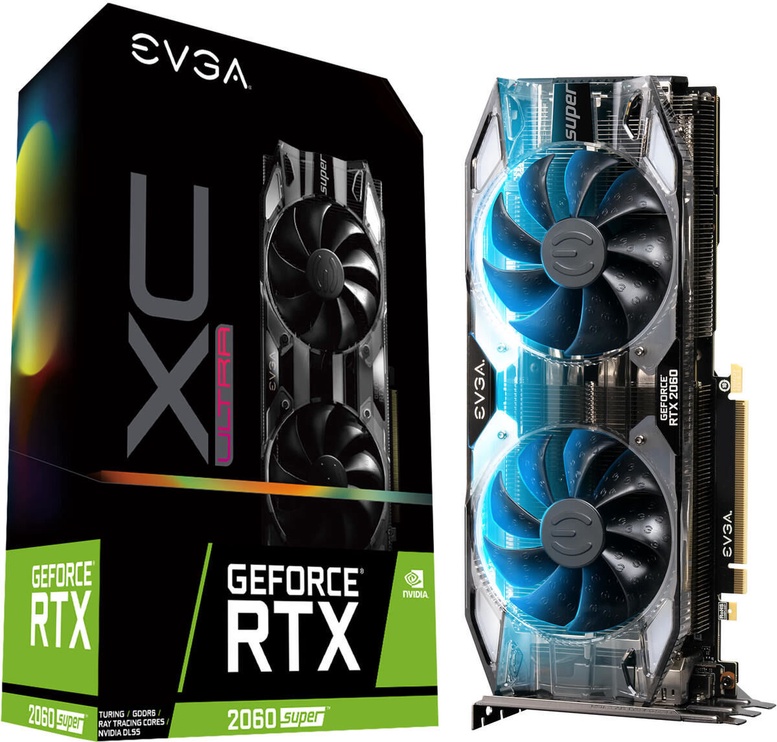 Vaizdo plokštė EVGA GeForce RTX 2060 Super XC Ultra OC 08G-P4-3163-KR, 8 GB, GDDR6